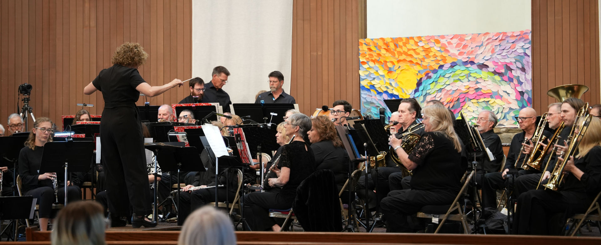 Convert band playing in a church.